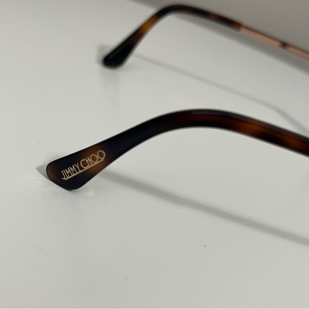 Jimmy Choo Glitter Embellished Cat Eye Prescription Brown Eye Glasses - Picture 9 of 11